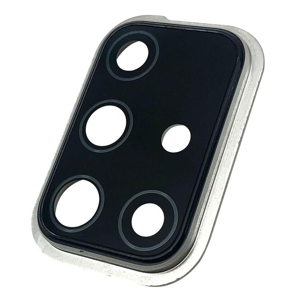 Скло камери для Samsung A715 Galaxy A71 (2020) в рамці (Silver)