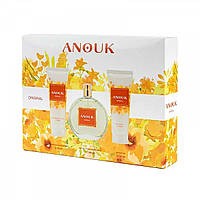 Женский подарочний набор с парфюмом ANOUK set anouk classic edt 100 ml vapo + corporal 75 ml + gel de ducha 75