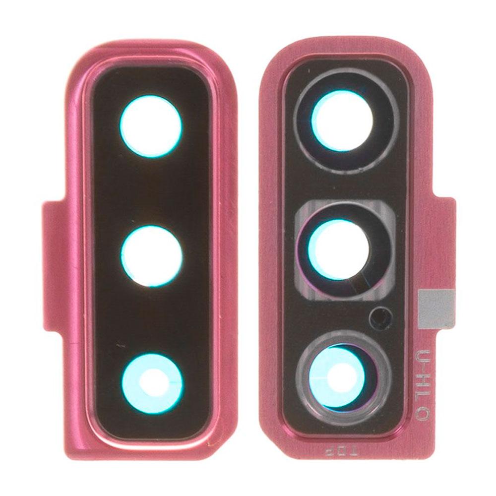 Скло камери для Samsung A750 Galaxy A7 (2018) в рамці (Pink)