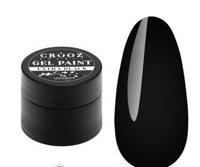 Гель-фарба Crooz Gel Paint EXTRA Black (чорна), 5 мл, фото 1