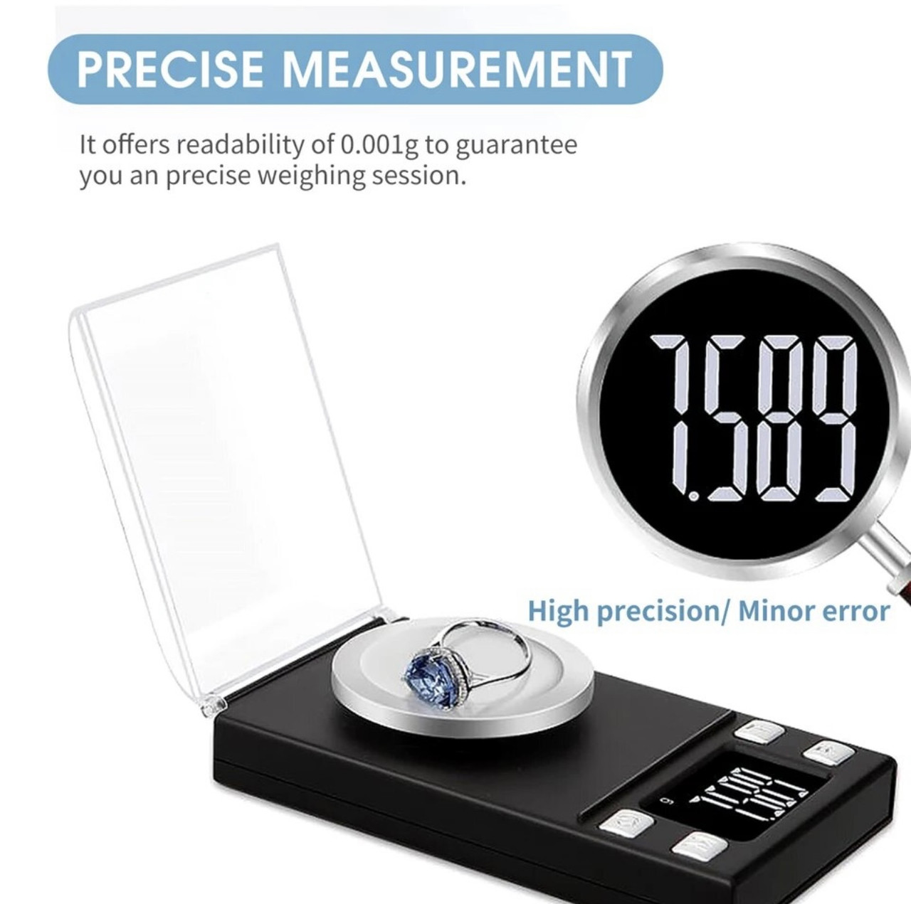 Ваги ювелірні кишенькові високоточні до 50г, фото 1