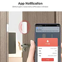 Wi-Fi датчик відкриття вікна або дверей Tuya, Smart Life, сигналізація