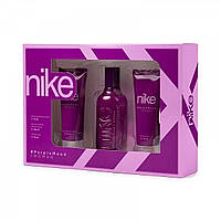 Женский подарочний набор с парфюмом NIKE next gen purple mood woman eau de toilette ns 100 ml vaporizador +