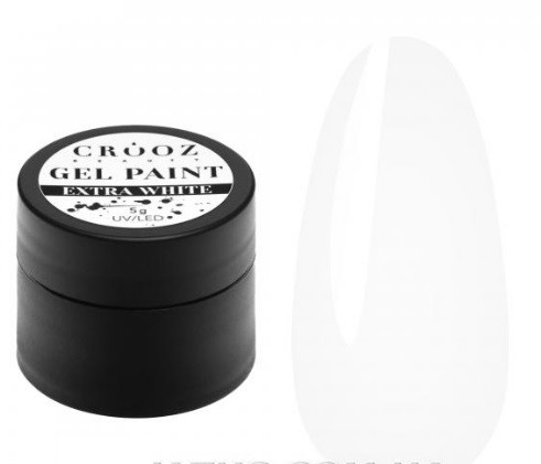 Гель-фарба Crooz Gel Paint EXTRA White (біла), 5 мл, фото 1