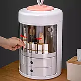 Організатор для косметики 4 секції YM226 циліндричний Білий | Кейс для косметики Бьюті Бокс, фото 2