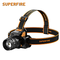 Фонарь налобный аккумуляторный HL58 SuperFire 350 Lumen IP44