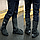 Багаторазові захисні бахіли на взуття від дощу та бруду (високі) H-212 (M 37-39 розмір) Black, фото 6