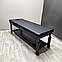 Професійний дерев'яний масажний стіл чорний КР-10+BLACK_ST масажна кушетка 2 секції, фото 8