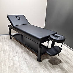 Професійний дерев'яний масажний стіл для SPA салону KP-10+BLACK_ST універсальна кушетка для масажу