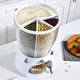 Настольный органайзер для пластівців об'ємний дозатор кухонний контейнер для стільниці, фото 3