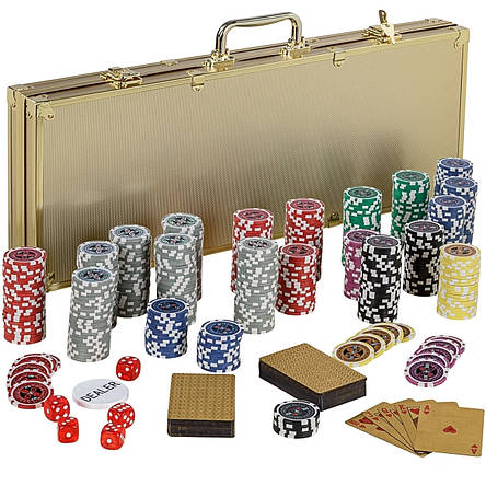 Професійний набір для покера Poker Premium 500 Gold Edition, фото 1