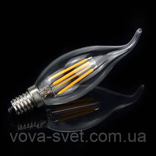 LED-лампа Едісона C-35 (5w) E-14 (CLEAN) (свічка на вітрі), фото 1