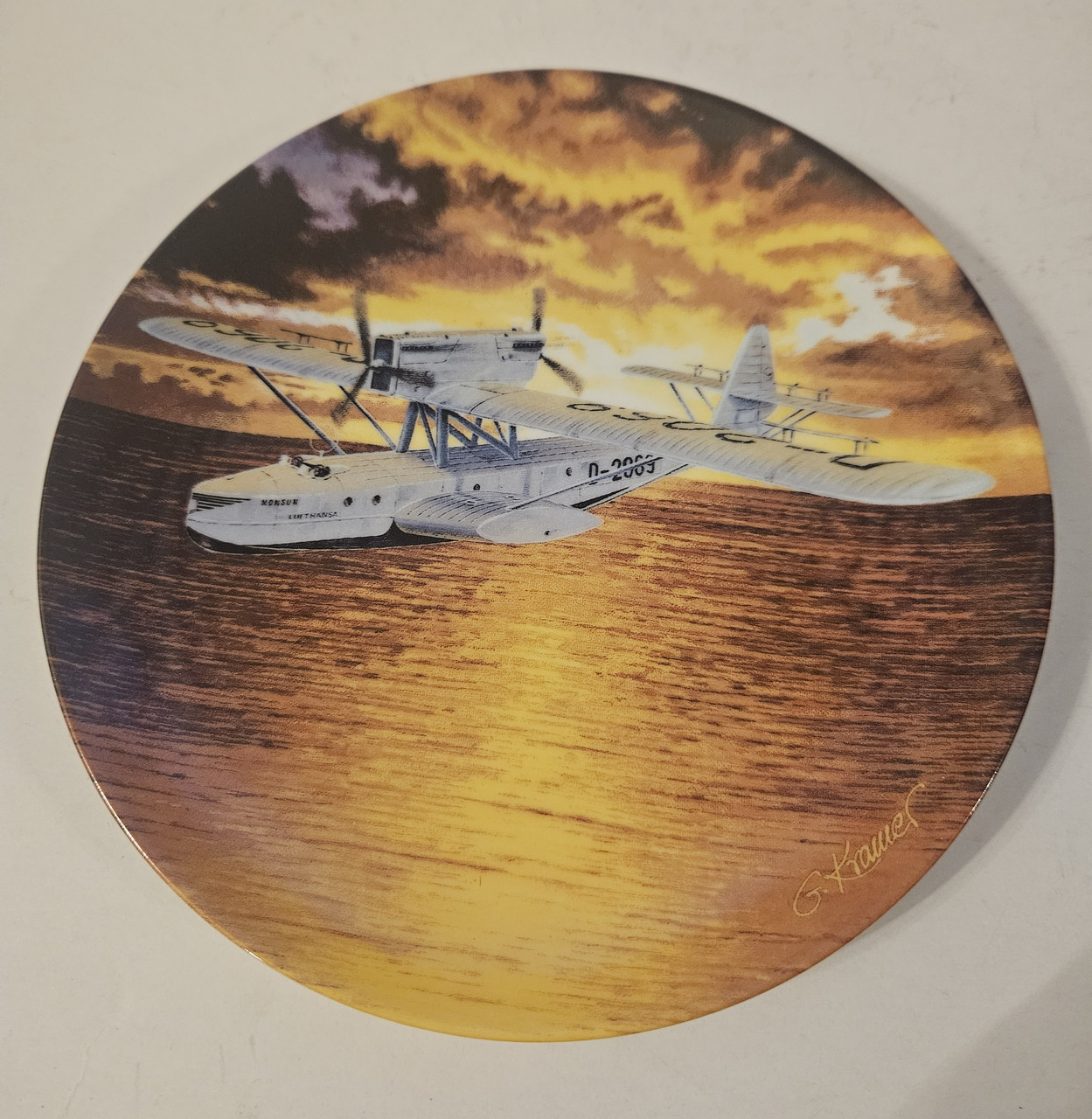 Колекційна, Порфорова тарілка Авіація, фото 1