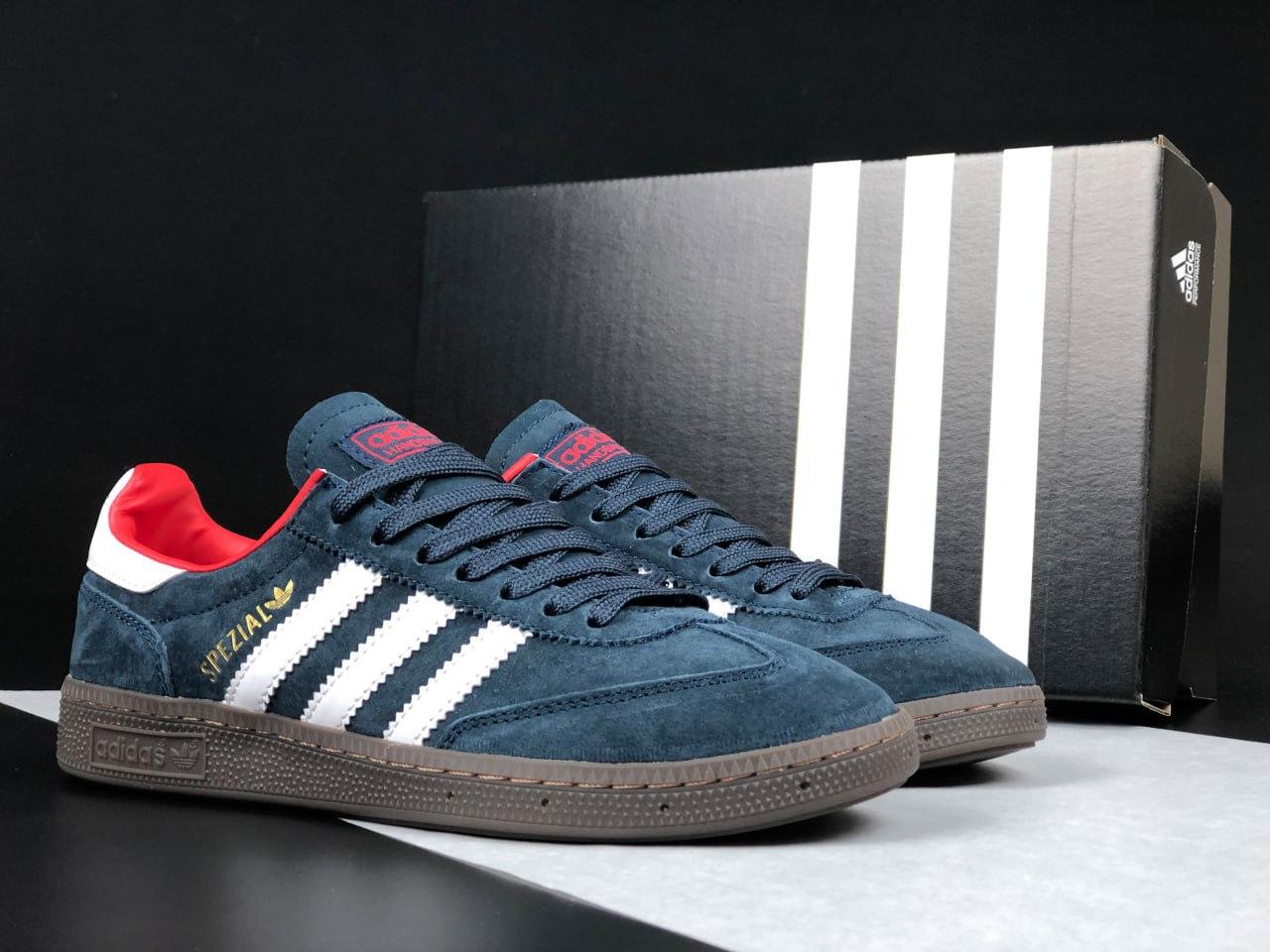 Чоловічі кросівки Adidas Spezial Handball Black White (Чорні) Взуття Адідас Спеціал повсякденні замшеві демісезон
