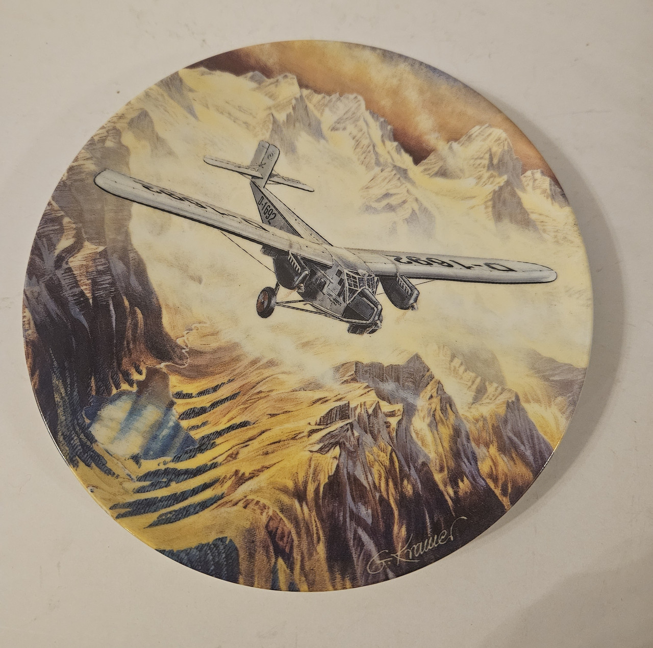 Колекційна, Порфорова тарілка Авіація, фото 1