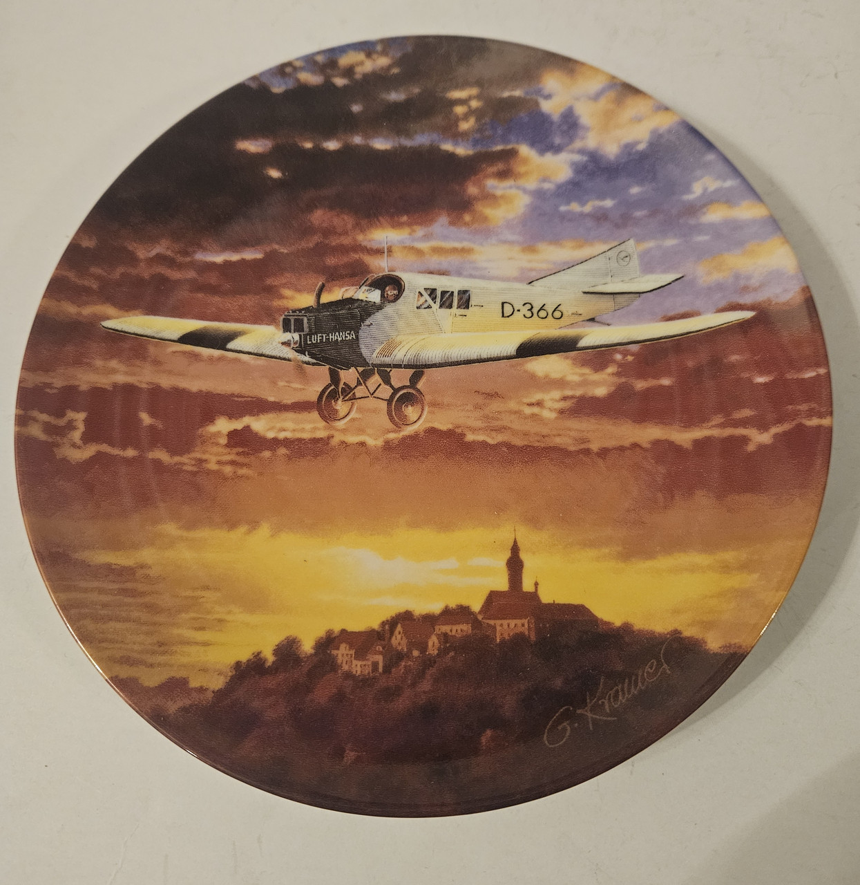 Колекційна, Фарфорова тарілка Авіація Юнкерс, фото 1