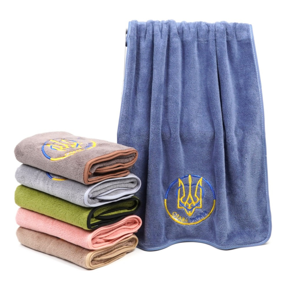 Набір рушників для облича з мікрофібри 45х90см (26829) Слава Україні, фото 1