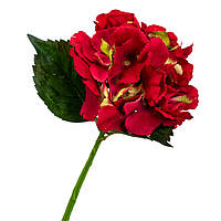 Цветок искусственный "Гортензия", красный, 36 см.