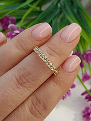 Кільце Доріжка з фіанітами медзолото, розмір 18,19,20,21