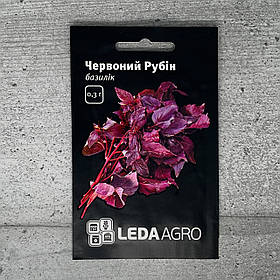 Базилік фіолетовий Червоний Рубін 0,3 г насіння пакетоване Leda Agro
