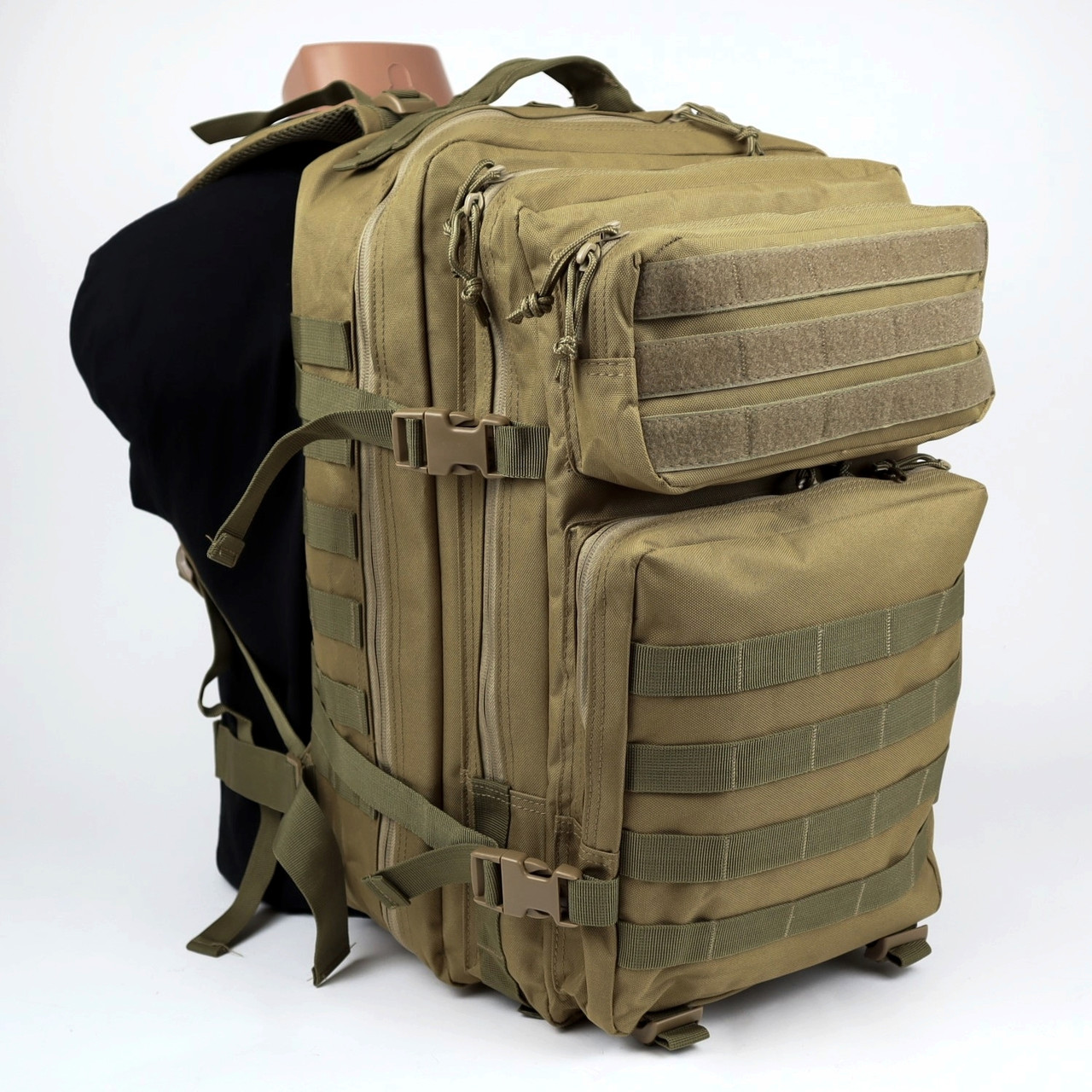 Рюкзак 50 л тактичний штурмовий Койот MOLLE Оксфорд 800D