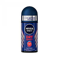 Чоловічий дезодорант NIVEA men dry impact 50ml roll on, оригінал. Доставка з США/ЄС протягом 14 днів