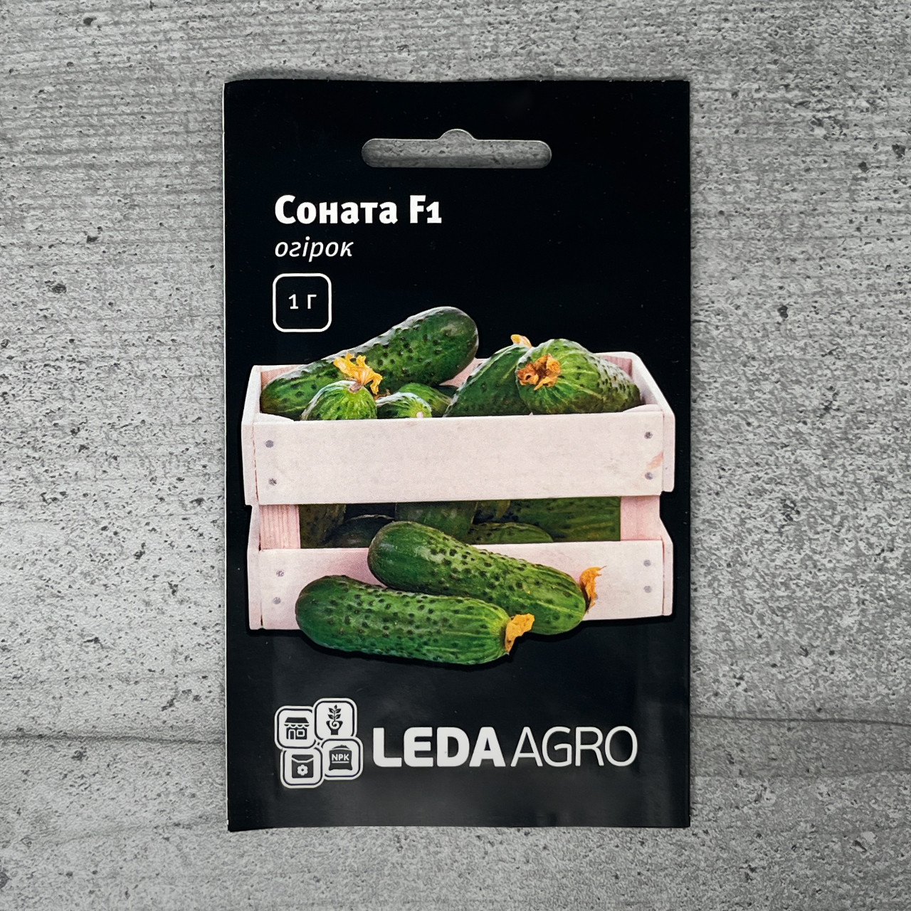 Огірок Соната F1 1 г бджолозапильний насіння пакетоване Leda Agro