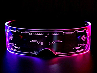 Очки светящиеся неоновые в стиле Киберпанк LED подсветка
