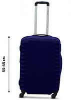 Чехол на чемодан средний размер М Дайвинг синий текстильный чехол для чемодана среднего однотонный чехол