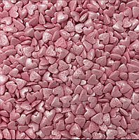 Сахарная посыпка сердечки розовые перламутровые( упаковка 10 г)