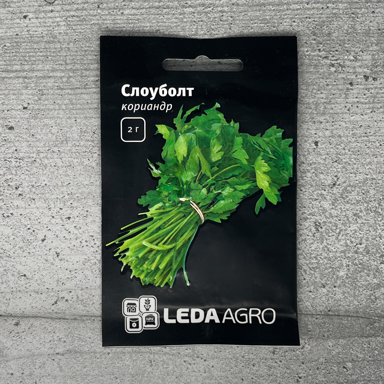 Коріандр Кінза Слоуболт 2 г насіння пакетоване Leda Agro