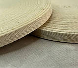 Кіперна стрічка 1 см, Біла, (х.б.)., фото 7