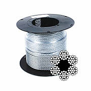 Трос сталевий оцинкований 5 мм/50м