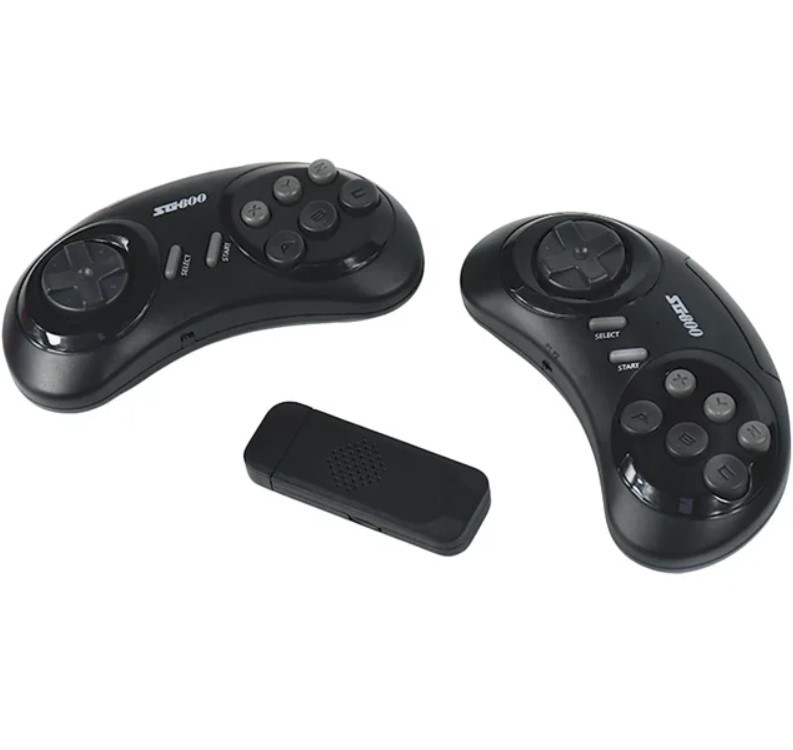 Приставка ігрова з бездротовими джойстиками Game Controller SG800, чорна, фото 1