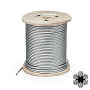 Трос сталевий оцинкований 8 мм/50м