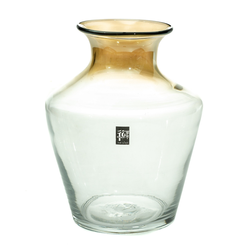 Скляна ваза-амфора для квітів та декору 24 см