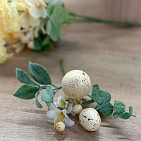 Ветки для пасхальных украшений с декоративными яйцами 18 см