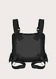 Нагрудна сумка 2222 чорна, фото 2