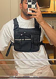 Нагрудна сумка 2222 чорна, фото 8