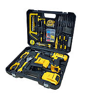 Аккумуляторный ударный шуруповерт DeWALT DCD 771 (24V, 5Ah) с большим набором инструментов