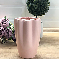 Рожева ваза з матової порцеляни 16,5 см для декору та квітів