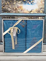 Подарочный набор махровых полотенец. 480 г/м2. Moz Турция. Moz Bantik Sky