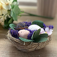 Гнездо с цветами 10 см для пасхального декора