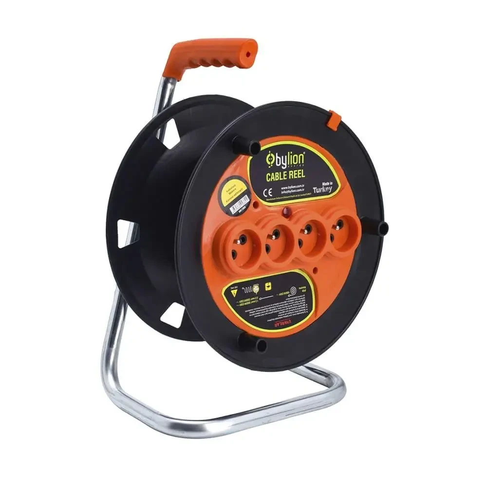 Котушка для кабелю 50м із заземленням та термозахистом MK1000 Bylion (Туреччина), фото 1