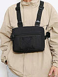 Нагрудна сумка 137 чорна, фото 7