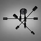 Люстра в стилі лофт на 6 лампочок E27 колір каркасу чорний D-XL3149-6BK, фото 2