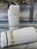 180х200см., сатин-страйп простынь на резинке с наволочками. Diore Турция. Белая.