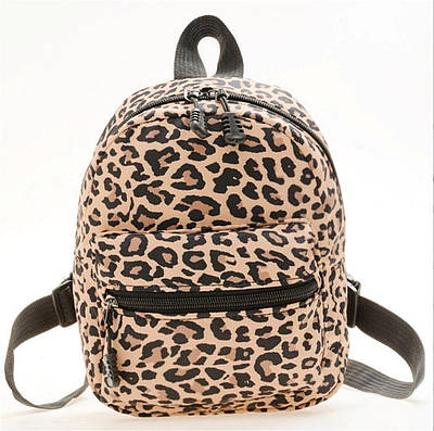 Принт леопард молодіжний якісний невеликий рюкзак. Жіночі рюкзаки. Рюкзак для дівчинки.