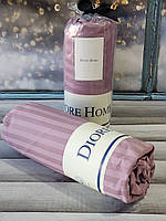 160х200см., сатин-страйп простынь на резинке с наволочками. Diore Турция. Серая.