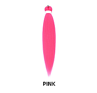 Канекалон Easy Braid Pink однотонный розовый EZ Длина 65±2см Вес 90±2г Низкотемпературный материал 100-150°С